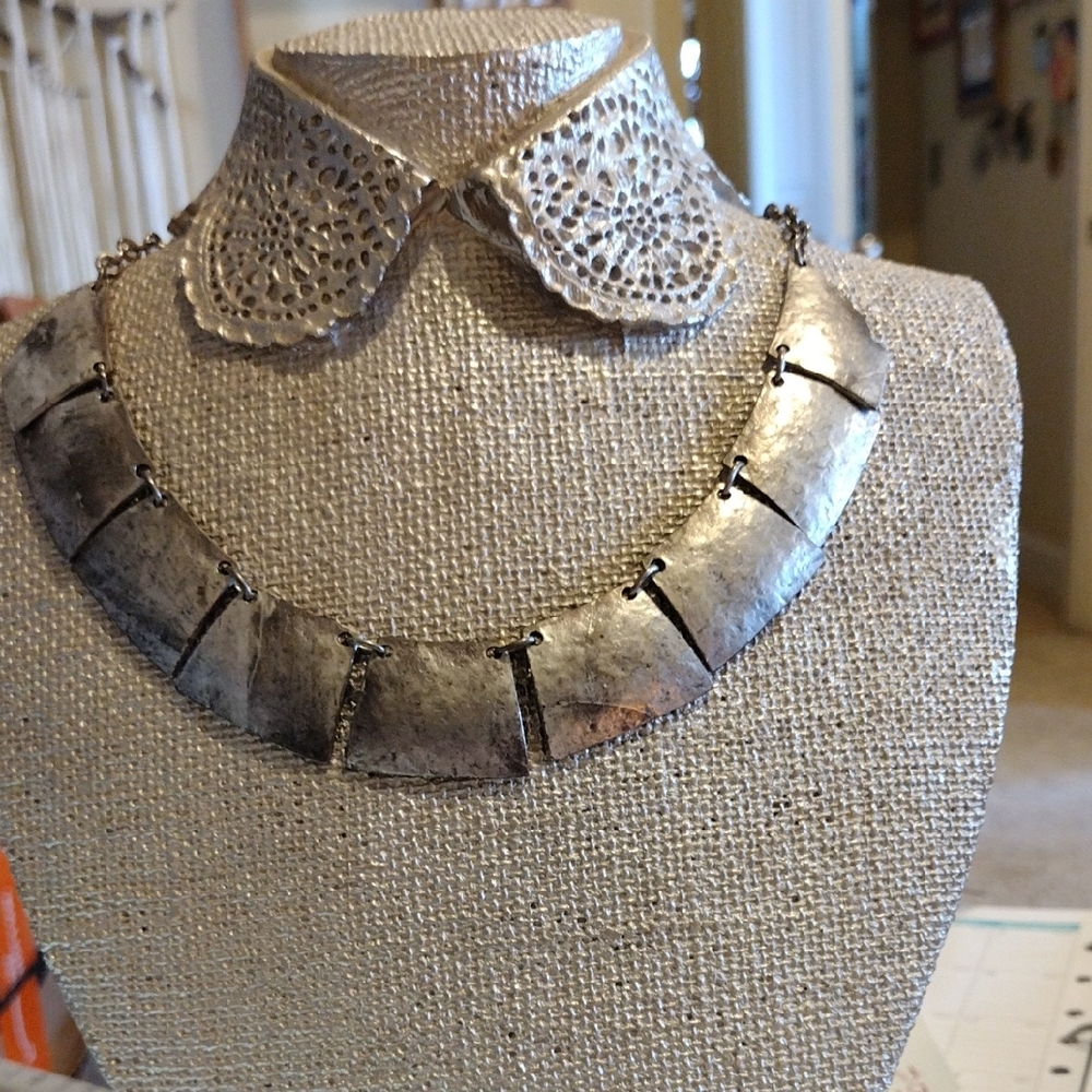 Chic Silver Statement Necklace